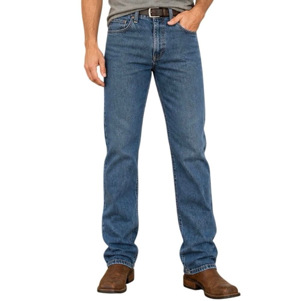 Wrangler Jeans Mens 32x34 Straight Leg Classic Denim Medium Wash Workwear
